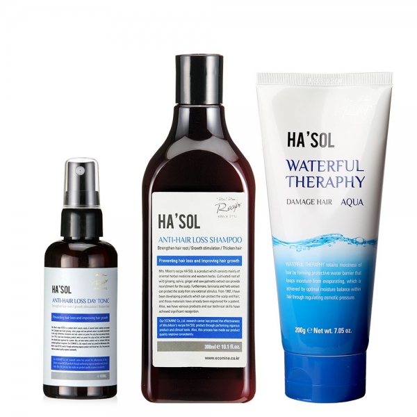 Комплекс профессиональных средств HASOL для интенсивного ухода против выпадения волос