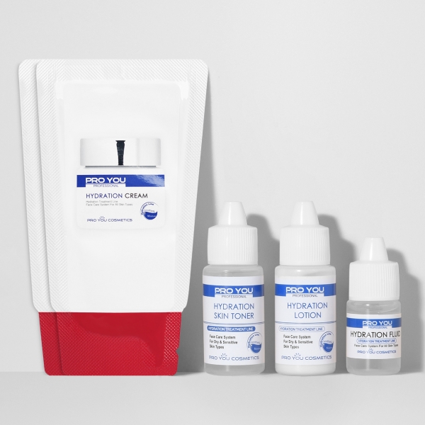 Дорожній міні-набір для глибокого зволоження шкіри з гіалуроновою кислотою Hydration Line Travel BOX от Pro You Professional