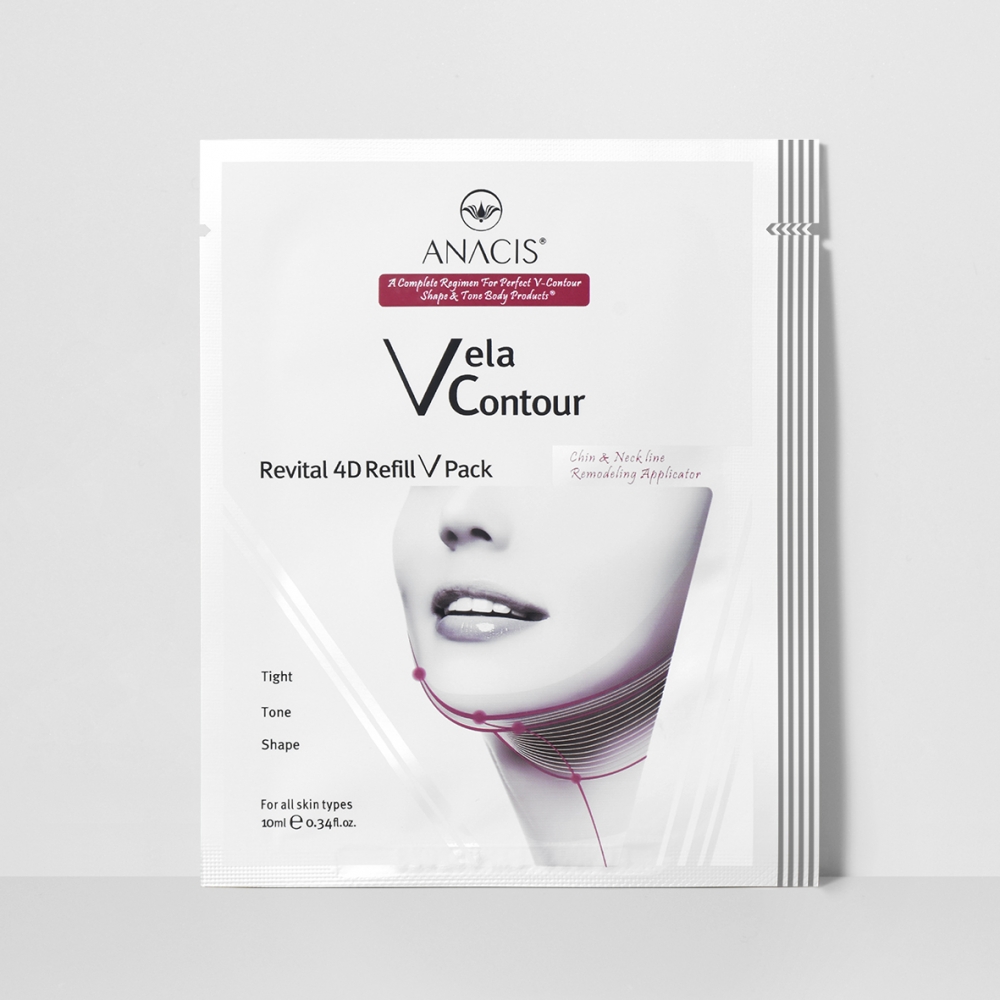 Ліфтинг-маска для контуру обличчя Vela Contour 4D Refill V Pack, 10 мл*5 шт